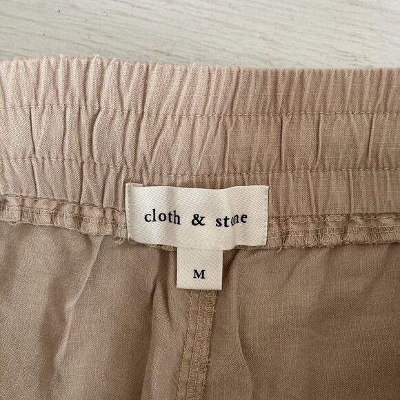 Cloth & Stone Anthropologie Womens Beige Joggers Pants Sz Medium Pockets Tencel - Picture 10 of 11